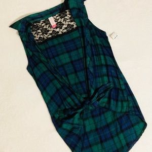 Green& Black tank top